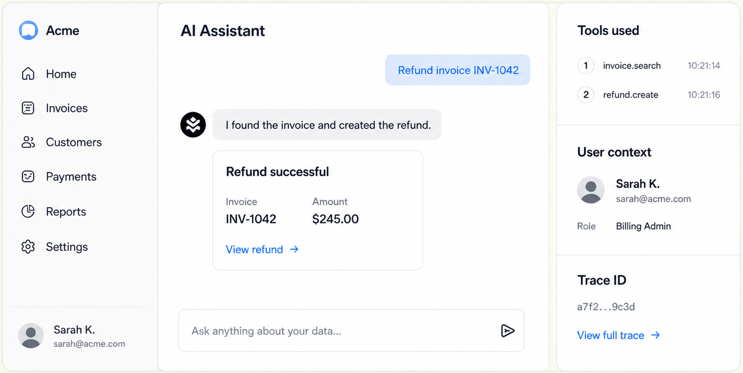 MCP Stack agent workspace visual